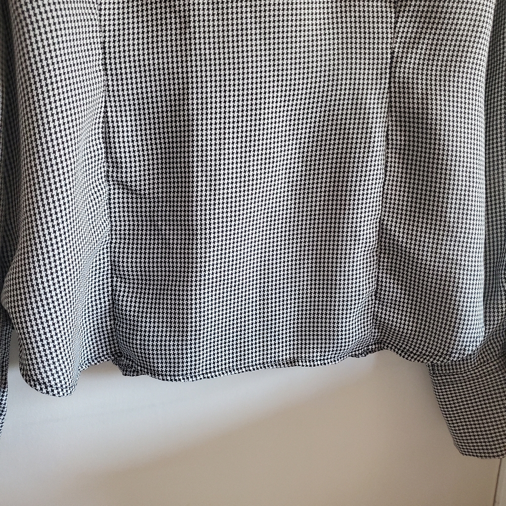 Y2K The Limited Women's Houndstooth Button Up Top Size XL Career Preppy Academia - Picture 6 of 12